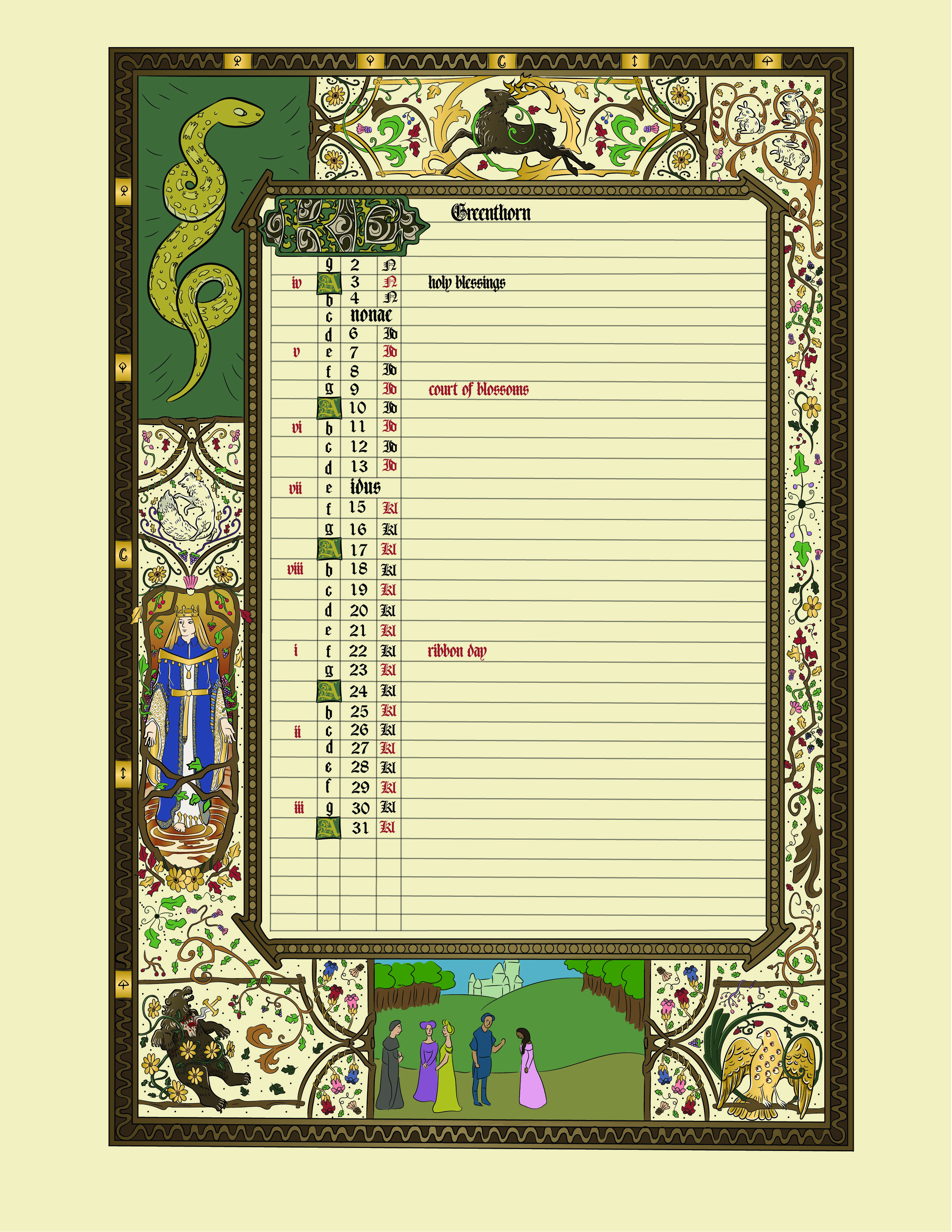 May calendar design